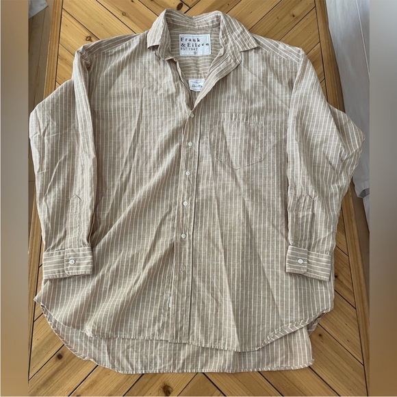 Frank & Eileen Shirley Shirt Button-Up
Oversize Stripe Linen Cotton Blend size S - Picture 2 of 8
